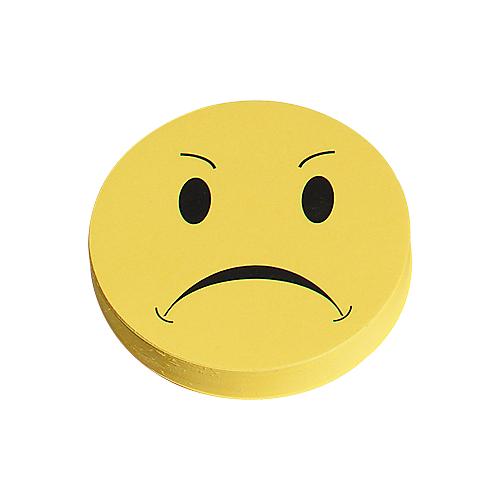 Moderationskarten, Wertungssymbol, negativ, ø 93 mm, 100 Stück, gelb