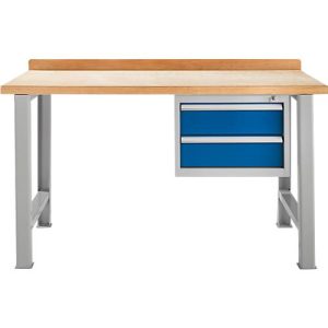 Modulare Werkbank Schäfer Shop Select, Grundeinheit, Buche Multiplexplatte, bis 500 kg, B 1500 x T 700 x H 840 mm, Enzianblau ral 5010 Modulare Werkbank Schäfer Shop Select, Grundeinheit, Buche Multiplexplatte, bis 500 kg, B 1500 x T 700 x H 840 mm, Enzianblau ral 5010