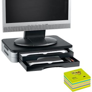 Monitor-/Printer-Stand + Post it Würfel neongrün 76×76 mm, GRATIS Monitor-/Printer-Stand + Post it Würfel neongrün 76×76 mm, GRATIS