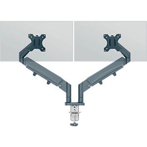 Monitorarm Leitz Ergo Dual, für 2 Displays bis 32′ & bis 9 kg, dreh- und neigbar, höhenverstellbar, Kabelführung, VESA, dunkelgrau Monitorarm Leitz Ergo Dual, für 2 Displays bis 32′ & bis 9 kg, dreh- und neigbar, höhenverstellbar, Kabelführung, VESA, dunkelgrau
