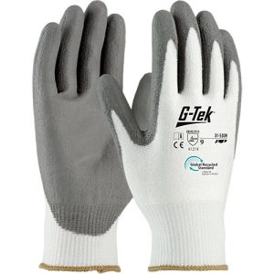 Montagehandschuh G-Tek® 3RX 31-530R, EN 388: 4 1 2 1 X, Nitril, 90 % Recycling-Kunststoff & 10 % Elastan, weiß-grau, Größe 9, 1 Paar Montagehandschuh G-Tek® 3RX 31-530R, EN 388: 4 1 2 1 X, Nitril, 90 % Recycling-Kunststoff & 10 % Elastan, weiß-grau, Größe 9, 1 Paar