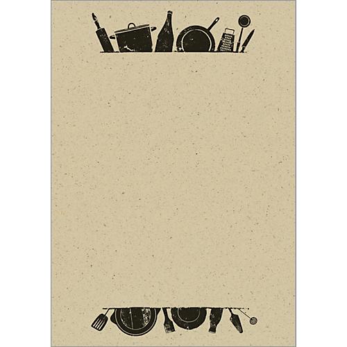 Motivpapier SIGEL 'Kitchen utensils', DIN A4, 100 g/m², beidseitig, Graspapier, 100 Blatt