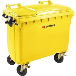 Müllcontainer MGB 660 FD, Kunststoff, 660 l, gelb Müllcontainer MGB 660 FD, Kunststoff, 660 l, gelb