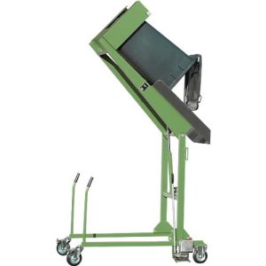 Mülltonnen-Kippstation MKS, für 120 & 240 l Tonnen, Ausschütth. 1480 mm, Kippw. 135°, bis 110 kg, Rollen, Handpumpe, RAL 6011 Mülltonnen-Kippstation MKS, für 120 & 240 l Tonnen, Ausschütth. 1480 mm, Kippw. 135°, bis 110 kg, Rollen, Handpumpe, RAL 6011