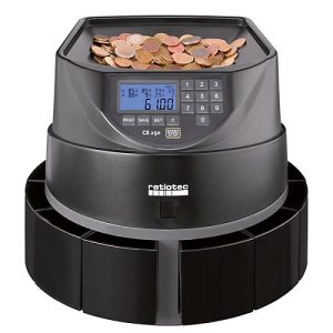 Münzzähler Ratiotec Coinsorter CS250, zählt & sortiert bis zu 550 Euromünzen/min, mit Bündelfunktion Münzzähler Ratiotec Coinsorter CS250, zählt & sortiert bis zu 550 Euromünzen/min, mit Bündelfunktion