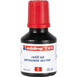 Nachfüll-Tusche edding T25 (Tropfdosierer), rot Nachfüll-Tusche edding T25 (Tropfdosierer), rot