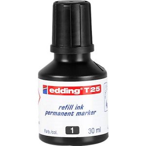 Nachfüll-Tusche edding T25 (Tropfdosierer), schwarz Nachfüll-Tusche edding T25 (Tropfdosierer), schwarz