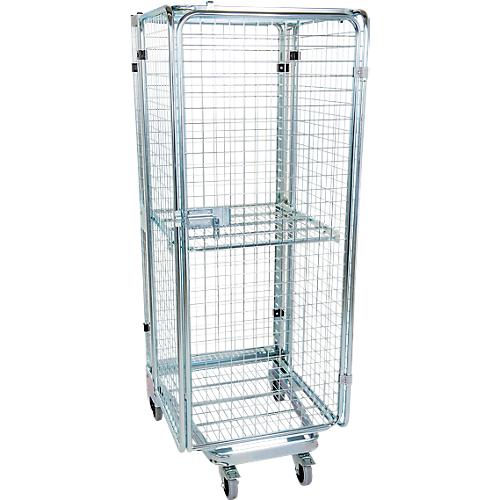 Nestbarer Metallbehälter, Typ Antidiebstahl, Traglast 500 kg, 1 Zwischenboden