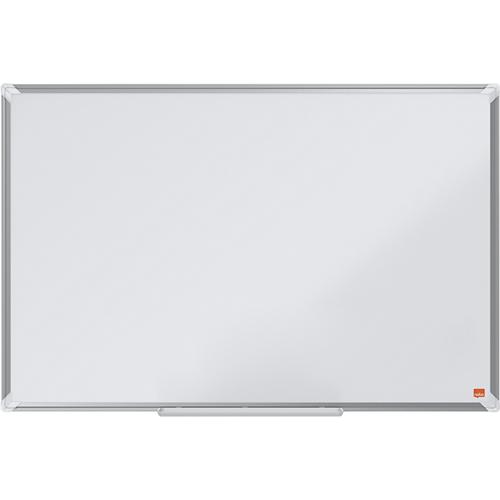 nobo Whiteboard Premium Plus, Stahl nanobeschichtet, magnethaftend, B 1800 x H 900 mm, inkl. abnehmbarer Stiftablage und 1 Boardmarker