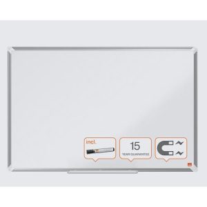 nobo Whiteboard Premium Plus, Stahl weiß emailliert, magnethaftend, B 1800 x H 900 mm, inkl. abnehmbarer Stiftablage und 1 Boardmarker nobo Whiteboard Premium Plus, Stahl weiß emailliert, magnethaftend, B 1800 x H 900 mm, inkl. abnehmbarer Stiftablage und 1 Boardmarker