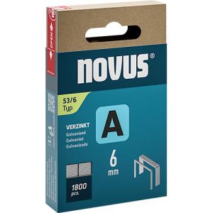 Novus Heftklammern Typ A, Länge 6 mm, Stahldraht, 2000 Stück Novus Heftklammern Typ A, Länge 6 mm, Stahldraht, 2000 Stück
