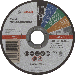 BOSCH Trennscheibe Multi 125 X 1,0 BOSCH Trennscheibe Multi 125 X 1,0
