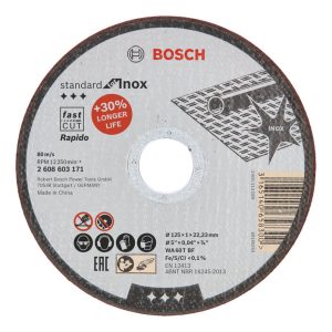 BOSCH Trennscheibe für Inox 125 x 1,0 BOSCH Trennscheibe für Inox 125 x 1,0