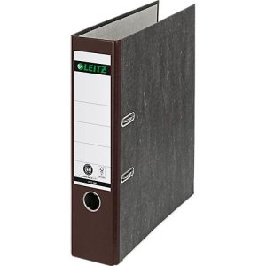 Ordner LEITZ® 1080, DIN A4, Rückenbreite 80 mm, Griffloch, geklebtes Rückenschild, Hartpappe, 1 Stück, braun Ordner LEITZ® 1080, DIN A4, Rückenbreite 80 mm, Griffloch, geklebtes Rückenschild, Hartpappe, 1 Stück, braun