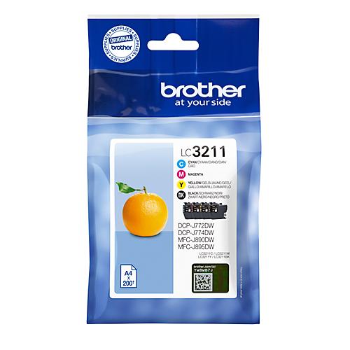 Original Brother Tintenpatronen LC-3211 CMYK, Mixpack, cyan, magenta, gelb, schwarz