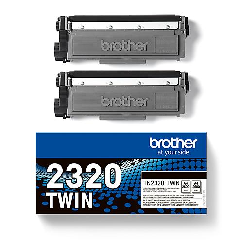 Original Brother Toner TN-2320, Doppelpack, schwarz
