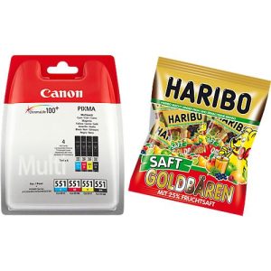 Original Canon Tintenpatronen CLI-551 CMYK, Mixpack, schwarz, cyan, gelb, magenta Original Canon Tintenpatronen CLI-551 CMYK, Mixpack, schwarz, cyan, gelb, magenta