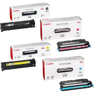 Original Canon Toner 716 CMYK, Mixpack, cyan, magenta, gelb, schwarz Original Canon Toner 716 CMYK, Mixpack, cyan, magenta, gelb, schwarz