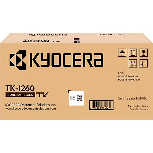 Original Kyocera Toner TK-1260, Kapazität ca. 10000 Seiten, Einzelpack, schwarz
