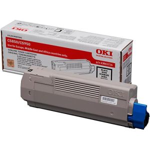 Original Oki Toner 43865724, Einzelpack, schwarz Original Oki Toner 43865724, Einzelpack, schwarz