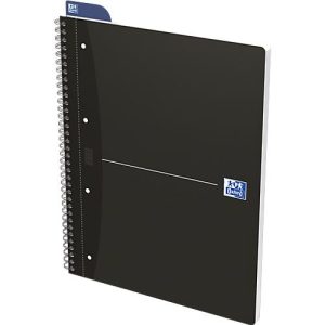 Oxford Office-Collegeblock, DIN A4+, 70 Blatt liniert, 5er Pack, schwarz