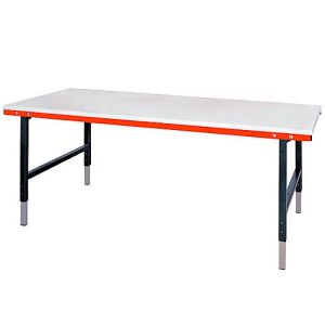 Pack- und Arbeitstisch Rocholz System 2000, erweiterbar, B 2000 x T 920 x H 690-960 mm, Stahl, hellgrau/anthrazit Pack- und Arbeitstisch Rocholz System 2000, erweiterbar, B 2000 x T 920 x H 690-960 mm, Stahl, hellgrau/anthrazit