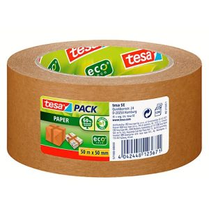 Packband tesapack® Paper ecoLogo®, aus Papier, 50 m x 50 mm, Stärke 107 µ, 6 Rollen Packband tesapack® Paper ecoLogo®, aus Papier, 50 m x 50 mm, Stärke 107 µ, 6 Rollen