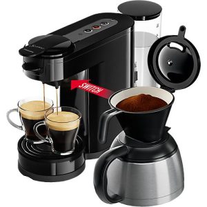 Pad- und Filterkaffeemaschine Senseo® Switch X2 HD7892/60, 2-in-1-Brühtechnologie, bis zu 7 Tassen, Thermo-Kanne, B 150 x T 400 x H 270 mm, Klavierlackschwarz Pad- und Filterkaffeemaschine Senseo® Switch X2 HD7892/60, 2-in-1-Brühtechnologie, bis zu 7 Tassen, Thermo-Kanne, B 150 x T 400 x H 270 mm, Klavierlackschwarz