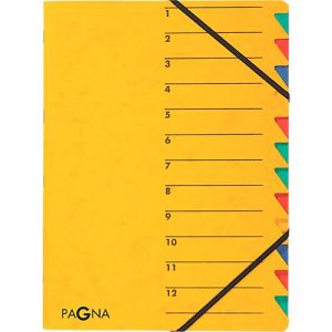 PAGNA Dokumentenmappe Easy, DIN A4, Gummizugverschluss, 12-teilig, gelb PAGNA Dokumentenmappe Easy, DIN A4, Gummizugverschluss, 12-teilig, gelb