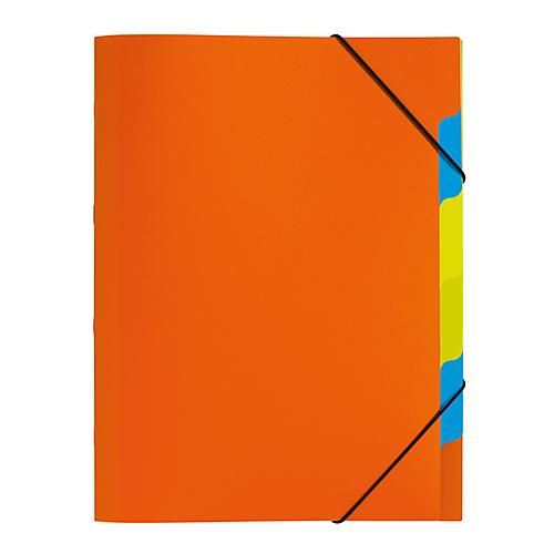 PAGNA Dokumentenmappe Funky School, Gummizugverschluss, 5-teilig, PP, orange