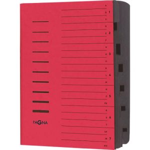 PAGNA Ordnungsmappe, für DIN A4, 7 Fächer, Pressspan, 5 Stück, rot PAGNA Ordnungsmappe, für DIN A4, 7 Fächer, Pressspan, 5 Stück, rot