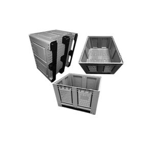 Palettenbehälter Big Box FP-FBO1210K, 680 l, B 1200 x T 1000 x H 790 mm, perforiert, silbergrau, 3 Kufen, bis 450 kg Palettenbehälter Big Box FP-FBO1210K, 680 l, B 1200 x T 1000 x H 790 mm, perforiert, silbergrau, 3 Kufen, bis 450 kg