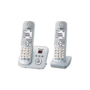 Panasonic KX-TG6822 – Schnurlostelefon – Anrufbeantworter mit Rufnummernanzeige – DECT – Pearly Silver + zusätzliches Handset Panasonic KX-TG6822 – Schnurlostelefon – Anrufbeantworter mit Rufnummernanzeige – DECT – Pearly Silver + zusätzliches Handset