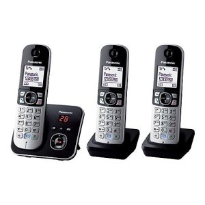 Panasonic KX-TG6823 – Schnurlostelefon – Anrufbeantworter mit Rufnummernanzeige – DECT – Pearly Silver + 2 zusätzliche Handsets Panasonic KX-TG6823 – Schnurlostelefon – Anrufbeantworter mit Rufnummernanzeige – DECT – Pearly Silver + 2 zusätzliche Handsets