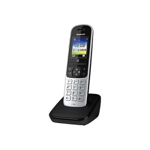 Panasonic KX-TGH710G – Schnurlostelefon mit Rufnummernanzeige/Anklopffunktion – DECTGAP – dreiweg Anruffunktion – Schwarz, Silber Panasonic KX-TGH710G – Schnurlostelefon mit Rufnummernanzeige/Anklopffunktion – DECTGAP – dreiweg Anruffunktion – Schwarz, Silber