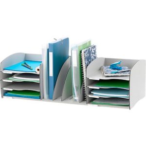 Paperflow Schreibtisch-Organizer, 8 Fächer, Trennelemente verstellbar, grau Paperflow Schreibtisch-Organizer, 8 Fächer, Trennelemente verstellbar, grau