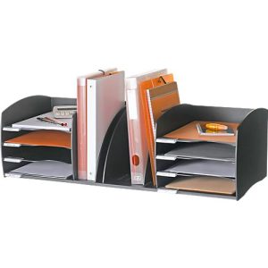 Paperflow Schreibtisch-Organizer, 8 Fächer, Trennelemente verstellbar, schwarz Paperflow Schreibtisch-Organizer, 8 Fächer, Trennelemente verstellbar, schwarz