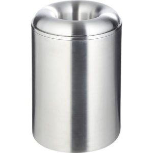 Papierkorb, rund, selbstlöschend, Volumen 13 l, mit Löschdeckel, flüssigkeitsdicht, Ø 260 x H 302 mm, Aluminium Papierkorb, rund, selbstlöschend, Volumen 13 l, mit Löschdeckel, flüssigkeitsdicht, Ø 260 x H 302 mm, Aluminium