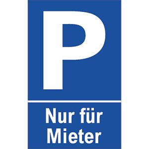 Parkplatzschilder, Nur für Mieter Parkplatzschilder, Nur für Mieter