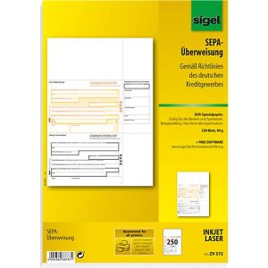 PC-SEPA-Überweisung sigel® ZV570, 250 Stück PC-SEPA-Überweisung sigel® ZV570, 250 Stück