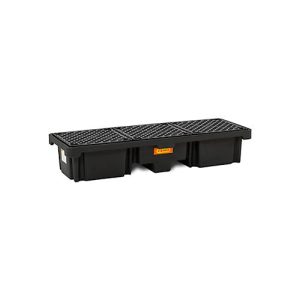 PE-Auffangwanne CEMO 220/3, mit 3 PE-Gitterrosten, B 1860 x T 660 x H 330 mm, 215 l, für 3 x 200 l Fässer, bis 900 kg PE-Auffangwanne CEMO 220/3, mit 3 PE-Gitterrosten, B 1860 x T 660 x H 330 mm, 215 l, für 3 x 200 l Fässer, bis 900 kg