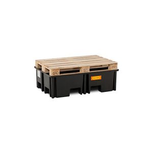 PE-Palettenauffangwanne CEMO 220/2 für 1 Europalette, L 1230 x B 830 x H 360 mm, 220 l, für 2 x 200 l Fässer, ohne Gitterrost PE-Palettenauffangwanne CEMO 220/2 für 1 Europalette, L 1230 x B 830 x H 360 mm, 220 l, für 2 x 200 l Fässer, ohne Gitterrost
