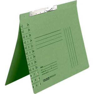 Pendelhefter Falken, Format A4, für bis zu 200 Blatt, Schlitzstanzung, Behördenheftung, Recycling-Karton, grün, 50 Stück Pendelhefter Falken, Format A4, für bis zu 200 Blatt, Schlitzstanzung, Behördenheftung, Recycling-Karton, grün, 50 Stück