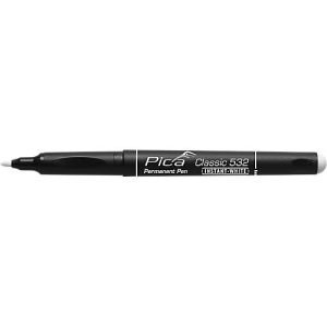 Permanent Marker Pica Classic 532, weiß, Rundspitze 1-2 mm, wasserfest, geruchsarm, 10 Stück Permanent Marker Pica Classic 532, weiß, Rundspitze 1-2 mm, wasserfest, geruchsarm, 10 Stück