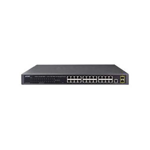 PLANET GS-4210-24T2S – Switch – managed – 24 x 10/100/1000 + 2 x SFP – Desktop, an Rack montierbar PLANET GS-4210-24T2S – Switch – managed – 24 x 10/100/1000 + 2 x SFP – Desktop, an Rack montierbar
