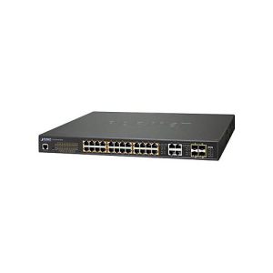 PLANET GS-4210-24UP4C – Switch – managed – 24 x 10/100/1000 (UPOE) + 4 x Kombi-Gigabit-SFP – Desktop, an Rack montierbar – UPOE (600 W) PLANET GS-4210-24UP4C – Switch – managed – 24 x 10/100/1000 (UPOE) + 4 x Kombi-Gigabit-SFP – Desktop, an Rack montierbar – UPOE (600 W)
