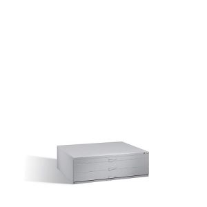 Planschrank aus Stahl, für Formate bis DIN A0, 3 Schubladen Planschrank aus Stahl, für Formate bis DIN A0, 3 Schubladen