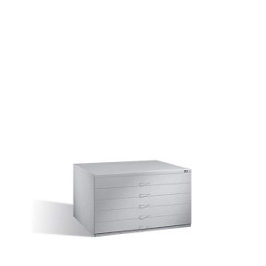 Planschrank aus Stahl, für Formate bis DIN A0, 5 Schubladen Planschrank aus Stahl, für Formate bis DIN A0, 5 Schubladen