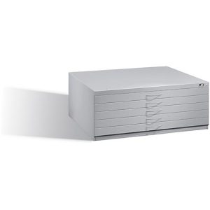 Planschrank aus Stahl, für Formate bis DIN A1, 5 Schubladen Planschrank aus Stahl, für Formate bis DIN A1, 5 Schubladen