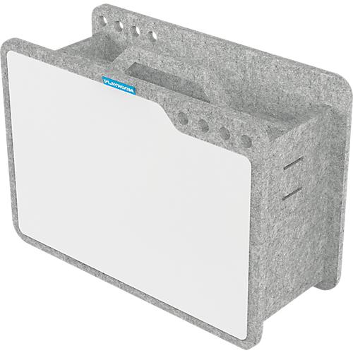 PLAYROOM Moderationskoffer PLAYBOARD Toolbox, integriertes Whiteboard, weiß, Recycling-PET-Rahmen grau, B 420 x T 180 x H 280 mm